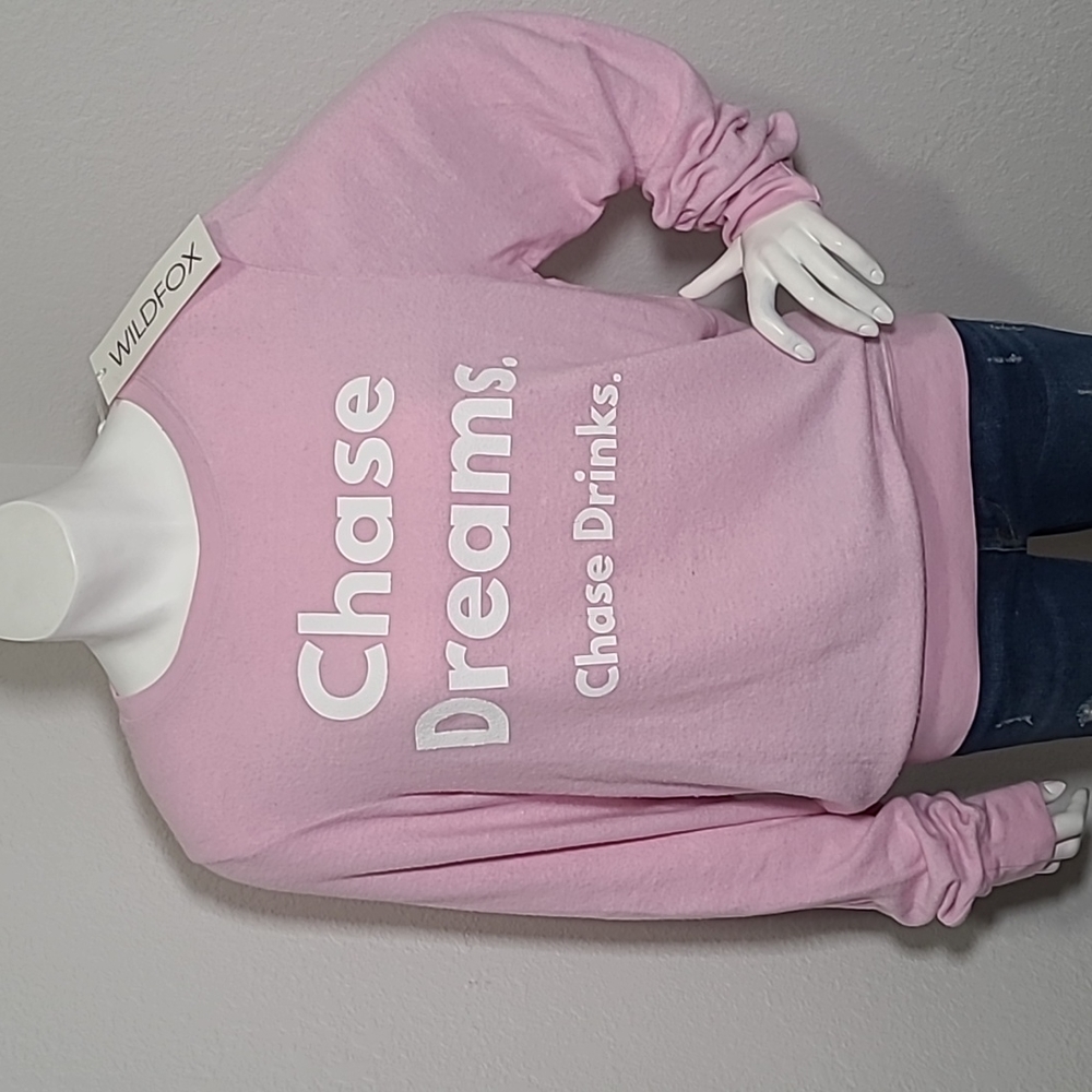 Wildfox Chase Dreams Chase Drinks Baggy Beach Jumper NWT Barbicore